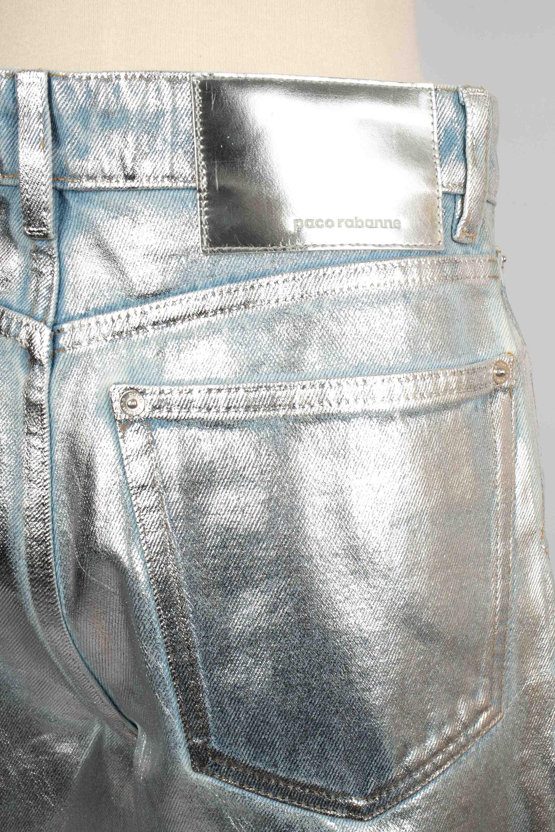 Paco Rabanne Blue Denim Fall Pants, 2023 For Sale 2