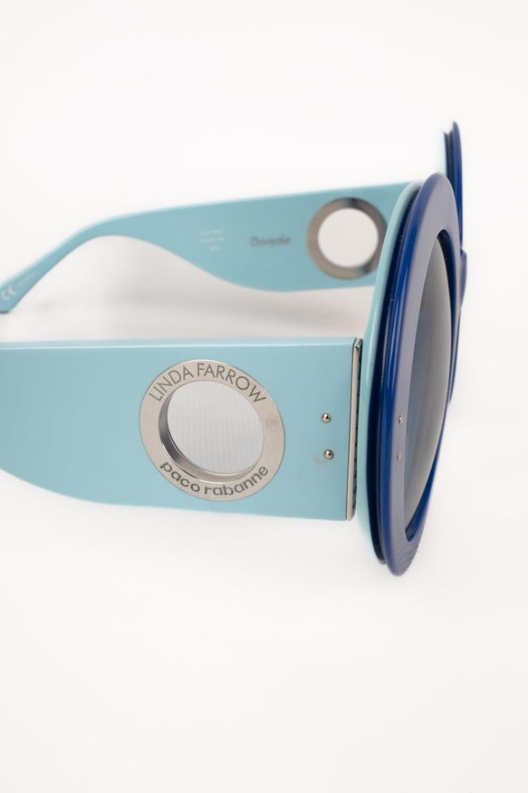 Paco Rabanne Blue Sunglasses In Excellent Condition For Sale In SAINT-OUEN-SUR-SEINE, FR