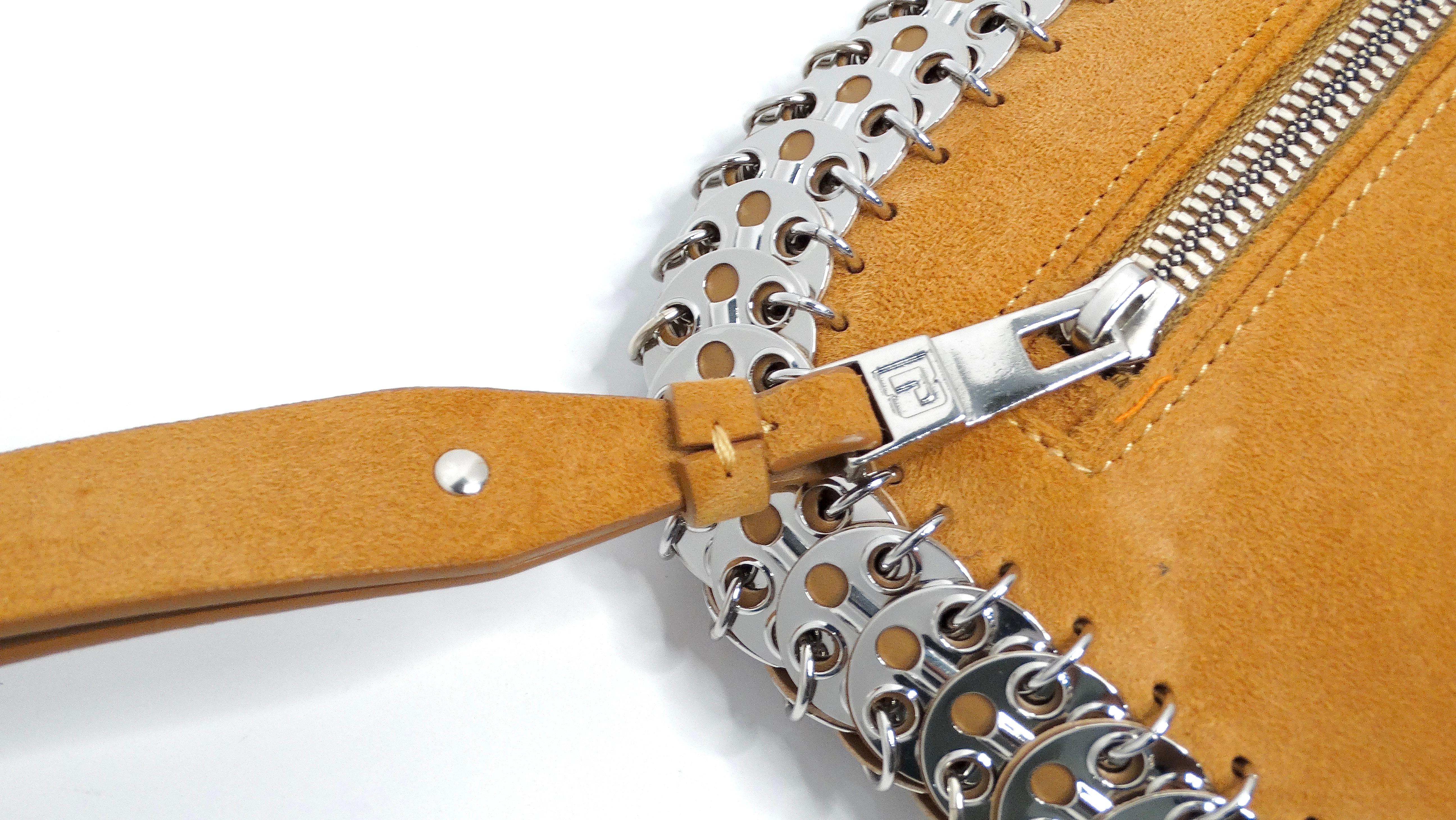Paco Rabanne Brown Suede Wrist Pouch In Good Condition For Sale In Scottsdale, AZ