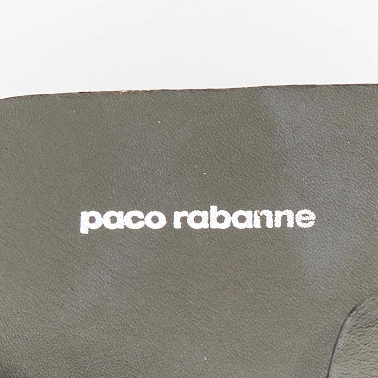 PACO RABANNE Bucket schwarzes Puzzle Leder Patch mittlere Umhängetasche im Angebot 6