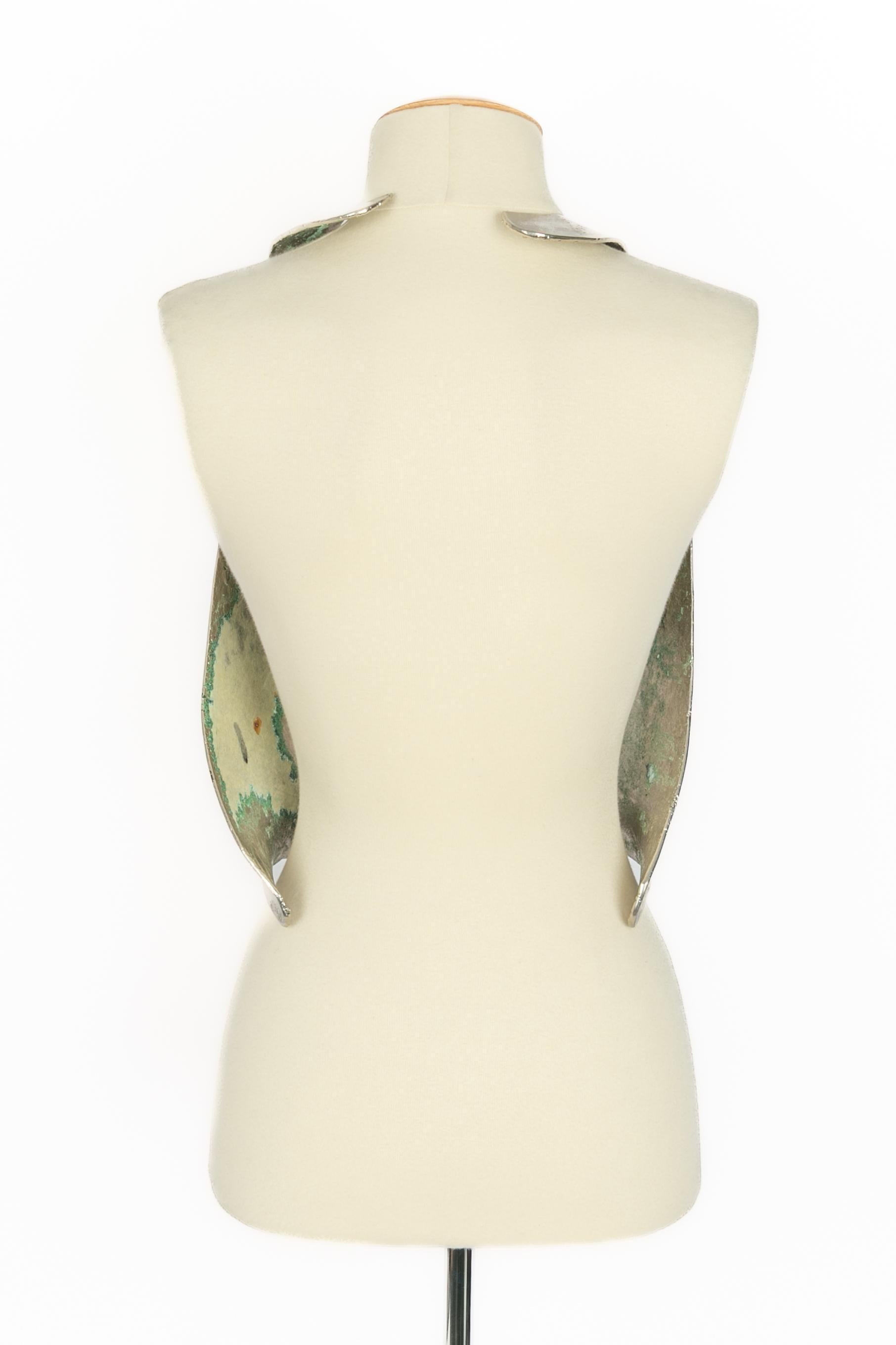Paco Rabanne bustier top Haute Couture 1979 In Good Condition For Sale In SAINT-OUEN-SUR-SEINE, FR