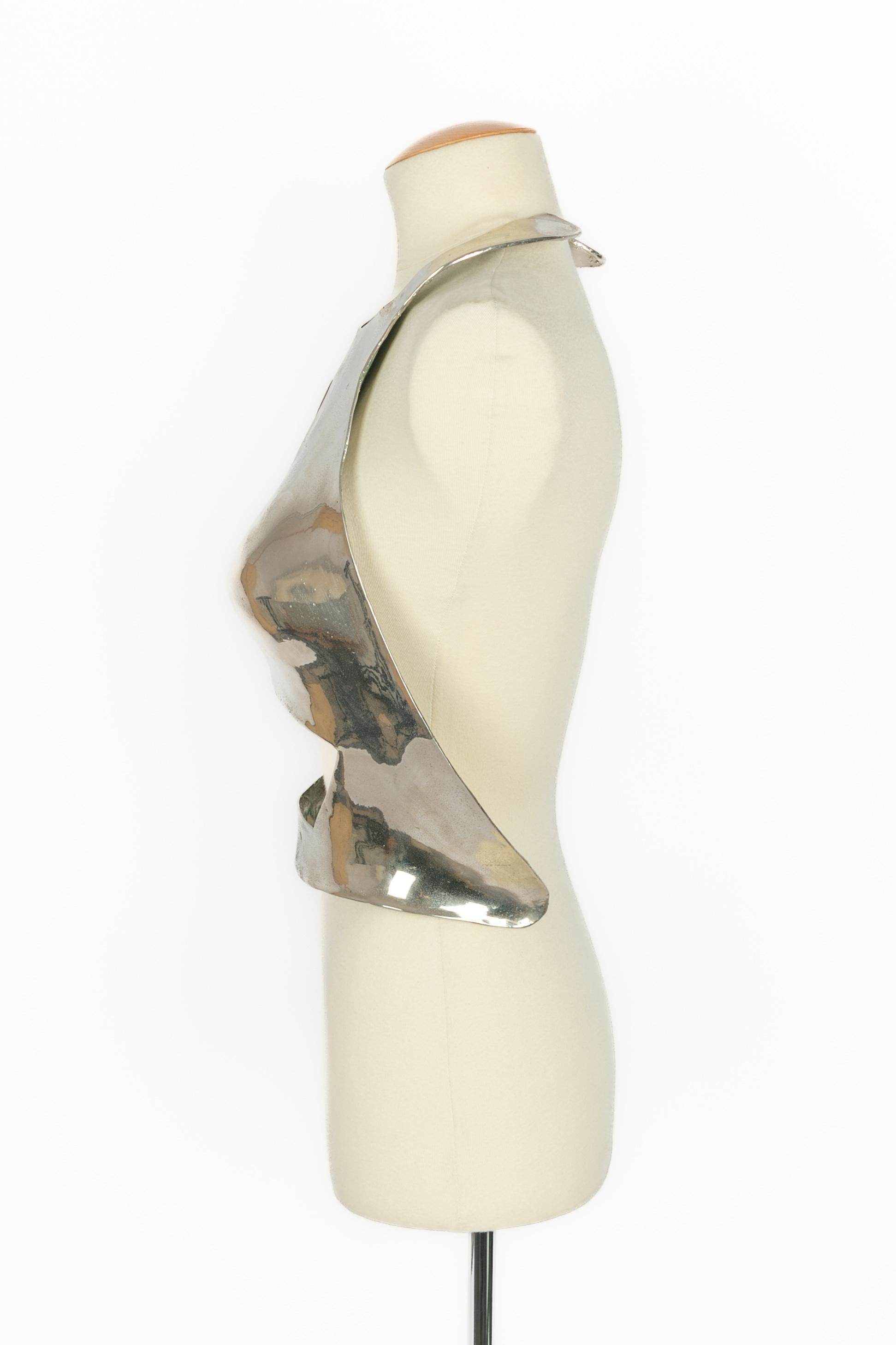 Women's Paco Rabanne bustier top Haute Couture 1979 For Sale