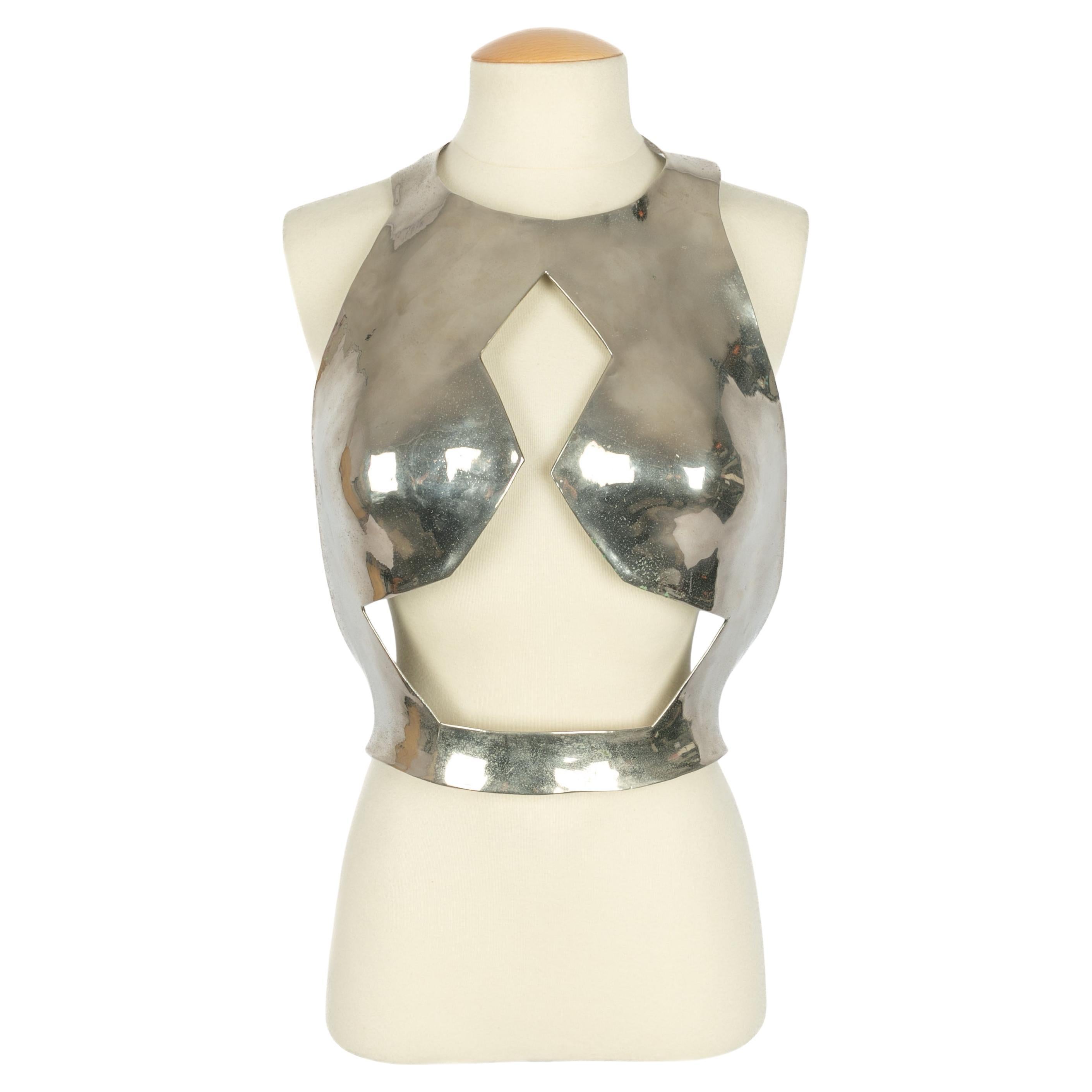 Paco Rabanne bustier top Haute Couture 1979 For Sale
