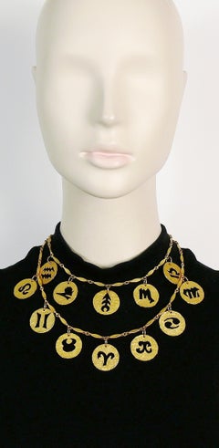 Paco Rabanne by Maison Desrues Vintage 1990s Zodiac Necklace