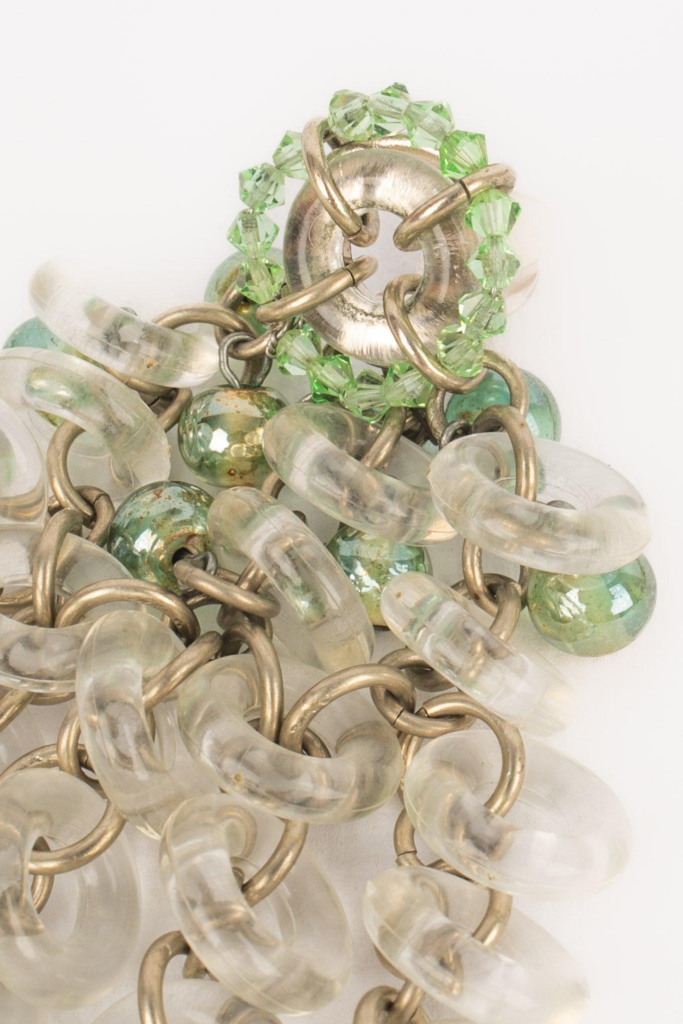 Women's Paco Rabanne  Clip-on Earrings with Pearls and Transparent Rings For Sale