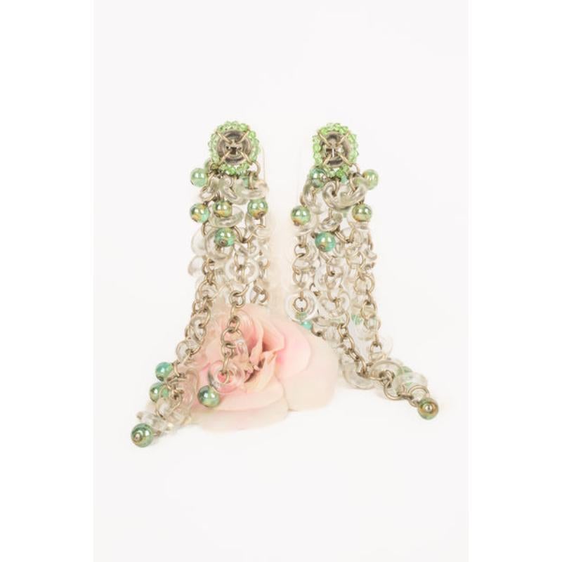 Paco Rabanne  Clip-on Earrings with Pearls and Transparent Rings For Sale 2