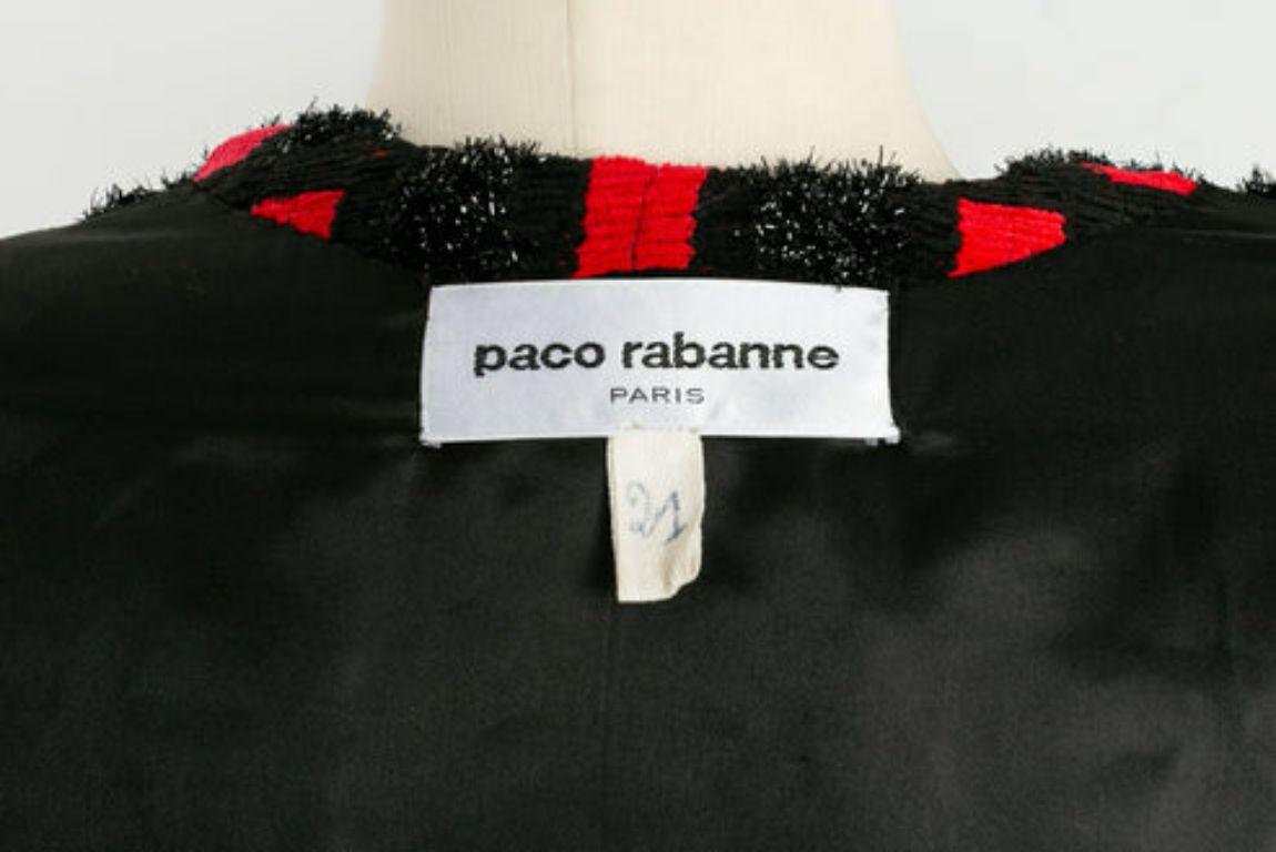 Paco Rabanne Coat in Black and Red Lurex, 1992/93 1