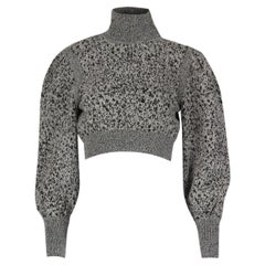 Paco Rabanne Cropped Cotton Blend Turtleneck Sweater Medium