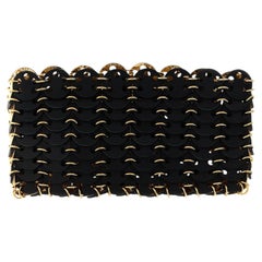 Paco Rabanne Disc-Studded Calfskin Crossbody Bag — Black