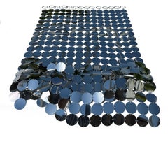 Paco Rabanne Disco-Ready Silber Raumteiler mit Pailletten-Disc Vorhang für das Party Girl