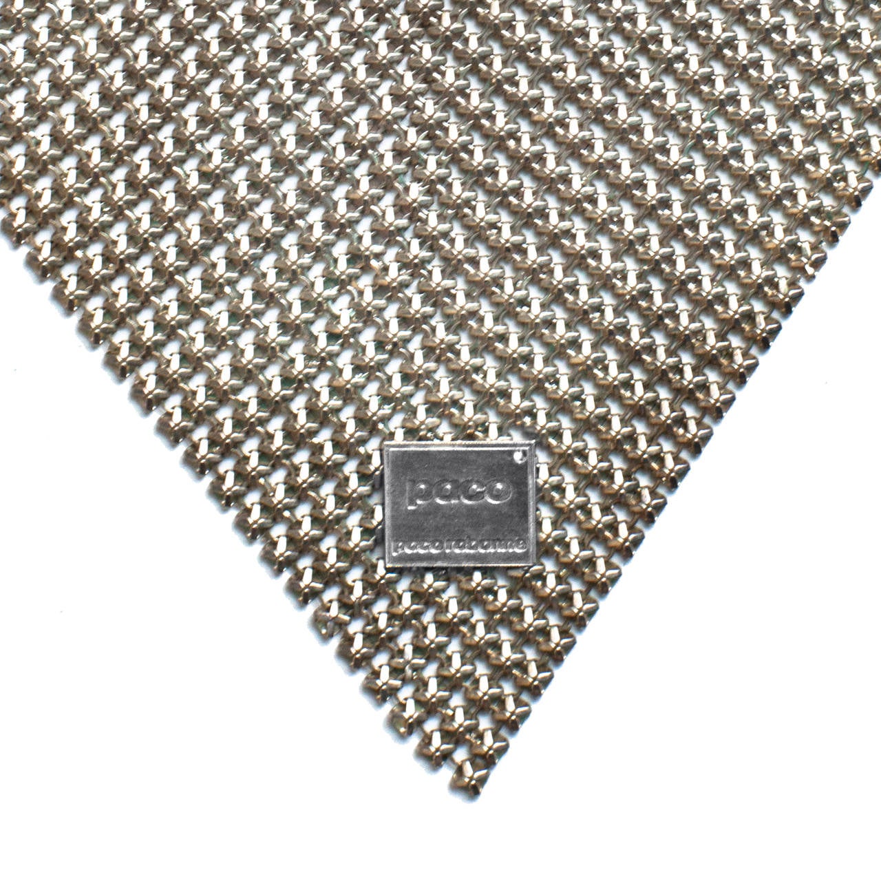 Paco Rabanne Draped Silver Mesh Metal Necklace 1