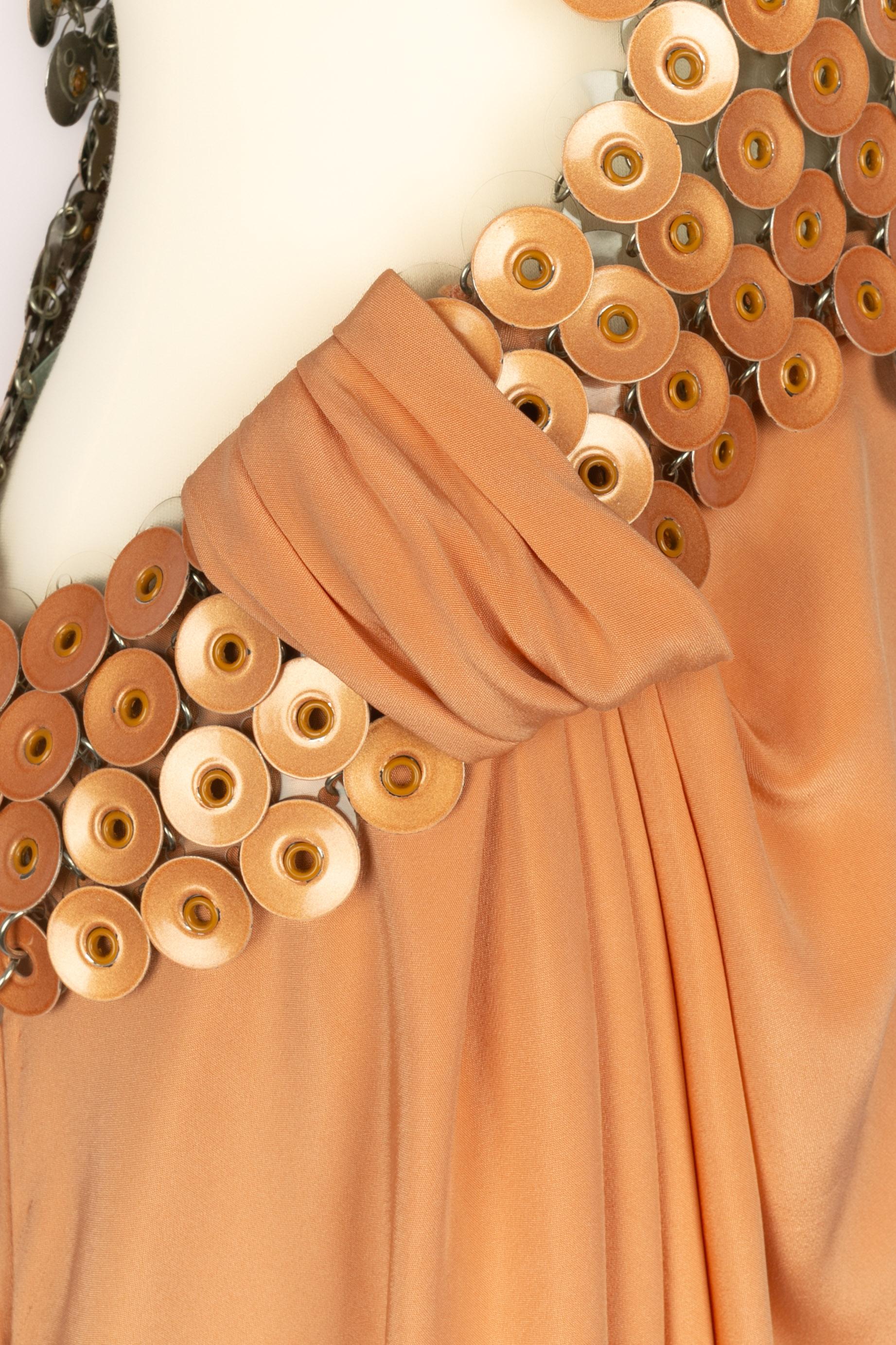 Robe Paco Rabanne Haute Couture Printemps 1989 Excellent état - En vente à SAINT-OUEN-SUR-SEINE, FR