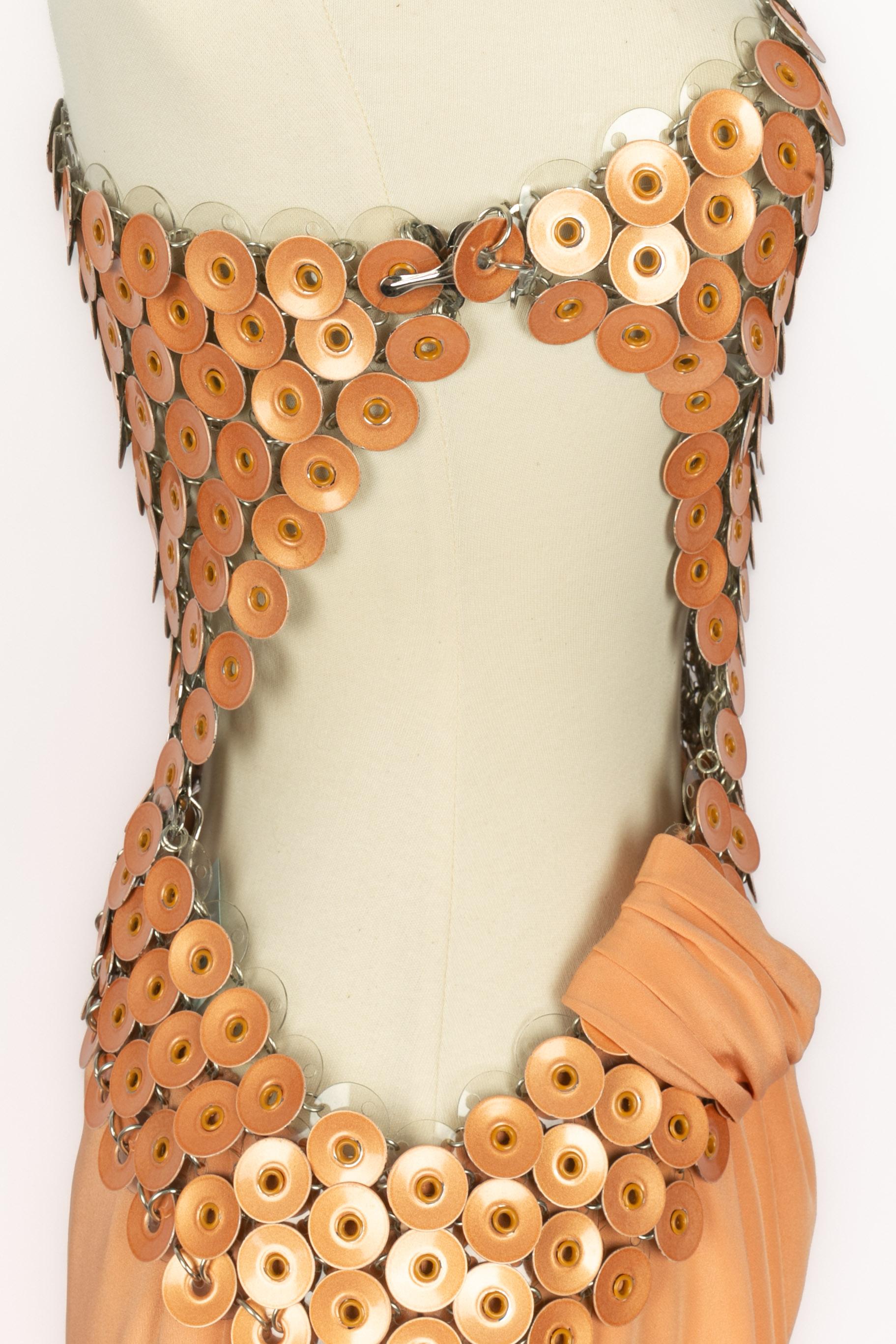 Robe Paco Rabanne Haute Couture Printemps 1989 en vente 1