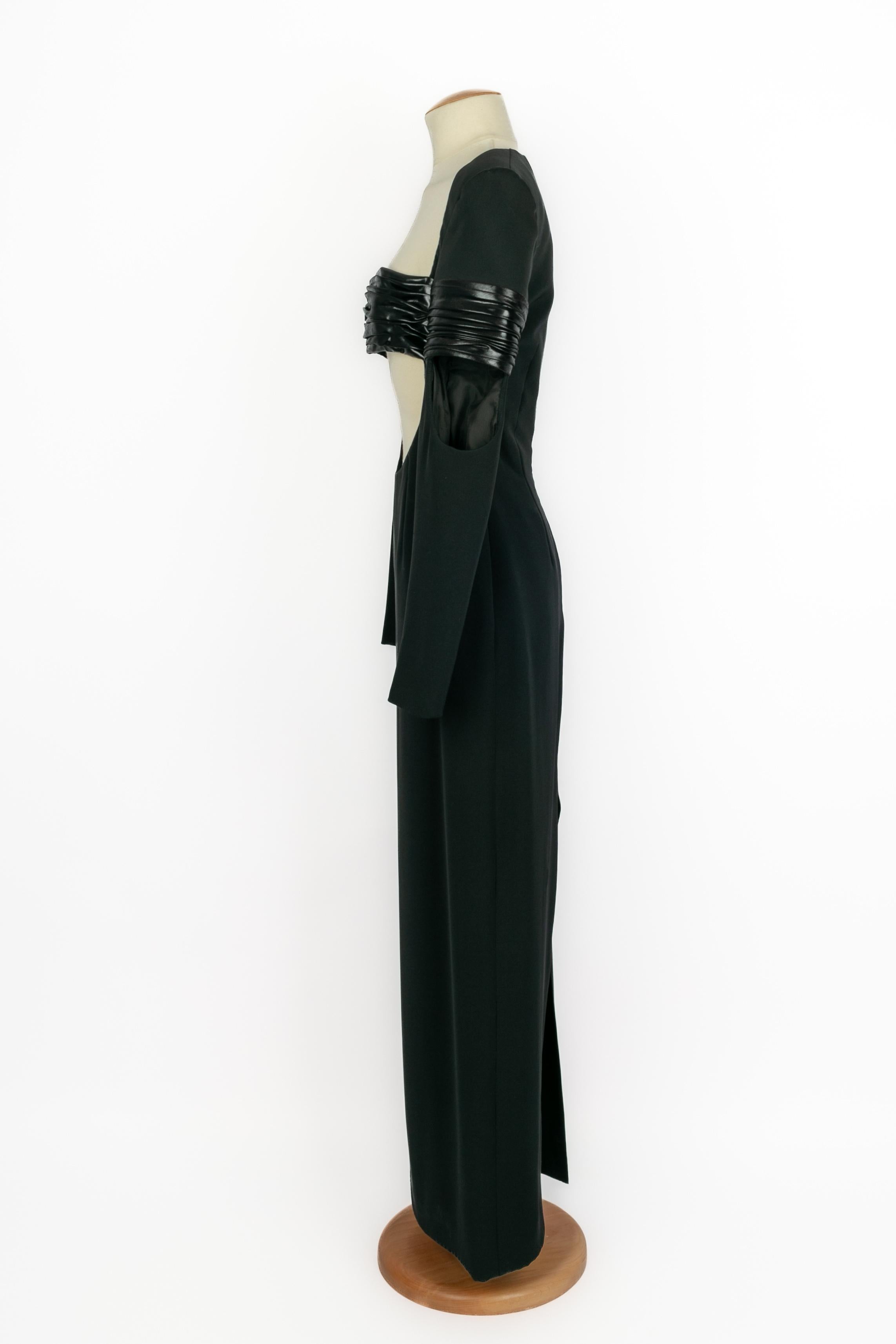 Noir Robe Paco Rabanne Haute Couture été 1993 en vente