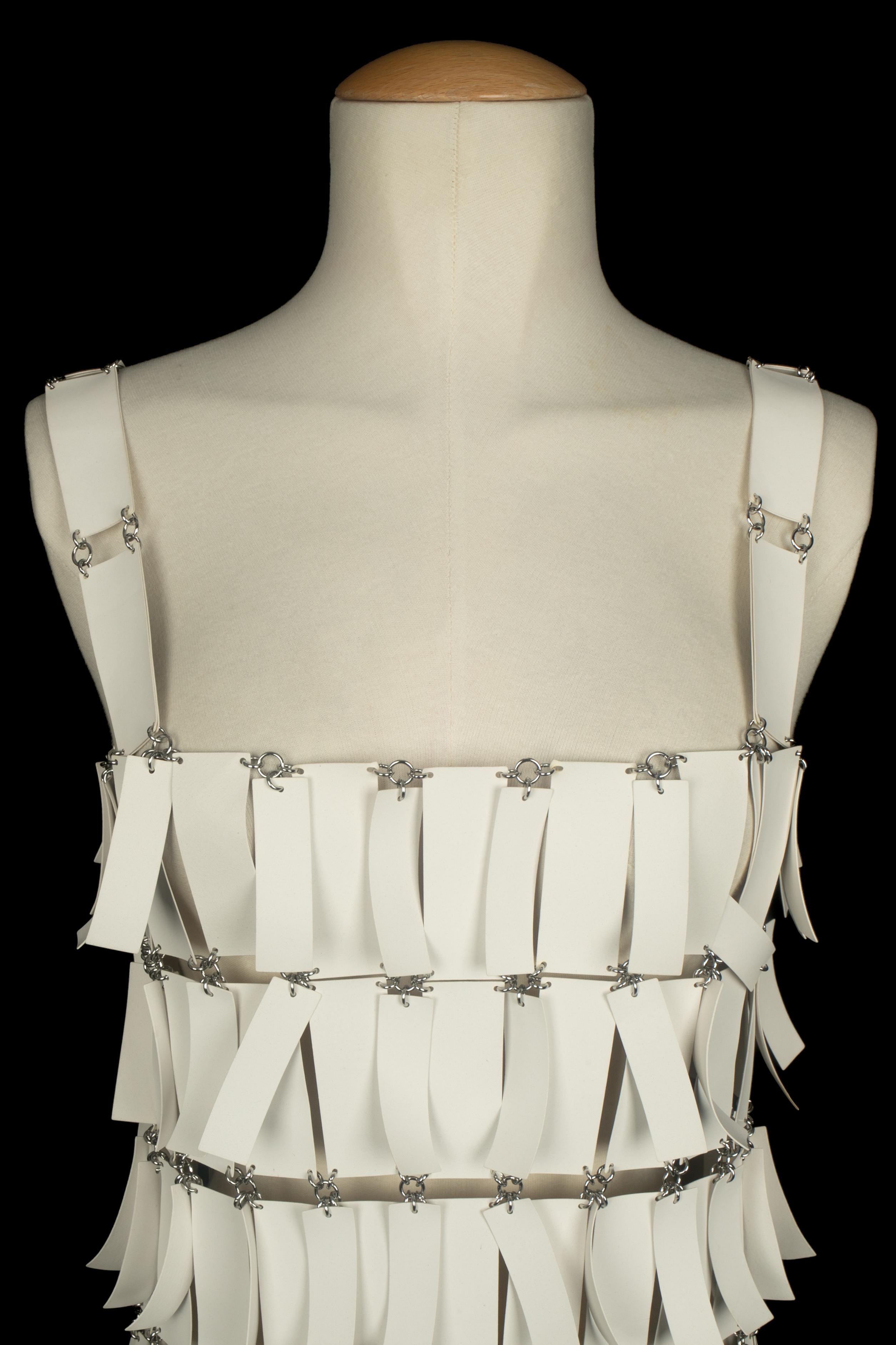 Beige Paco Rabanne robe hiver 2023 en vente
