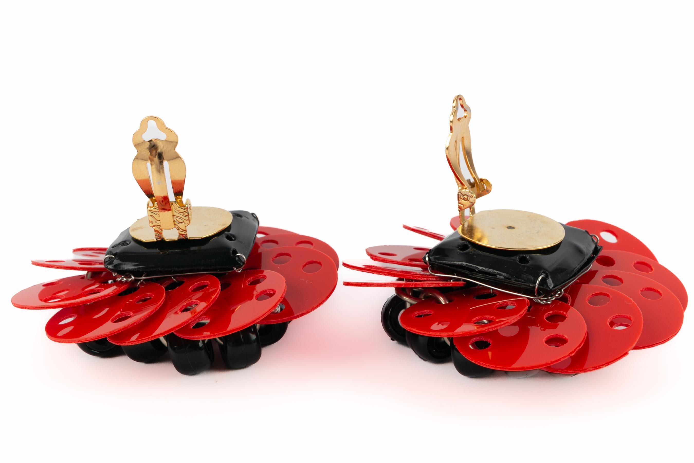Paco Rabanne earrings Haute Couture 1980 For Sale 3