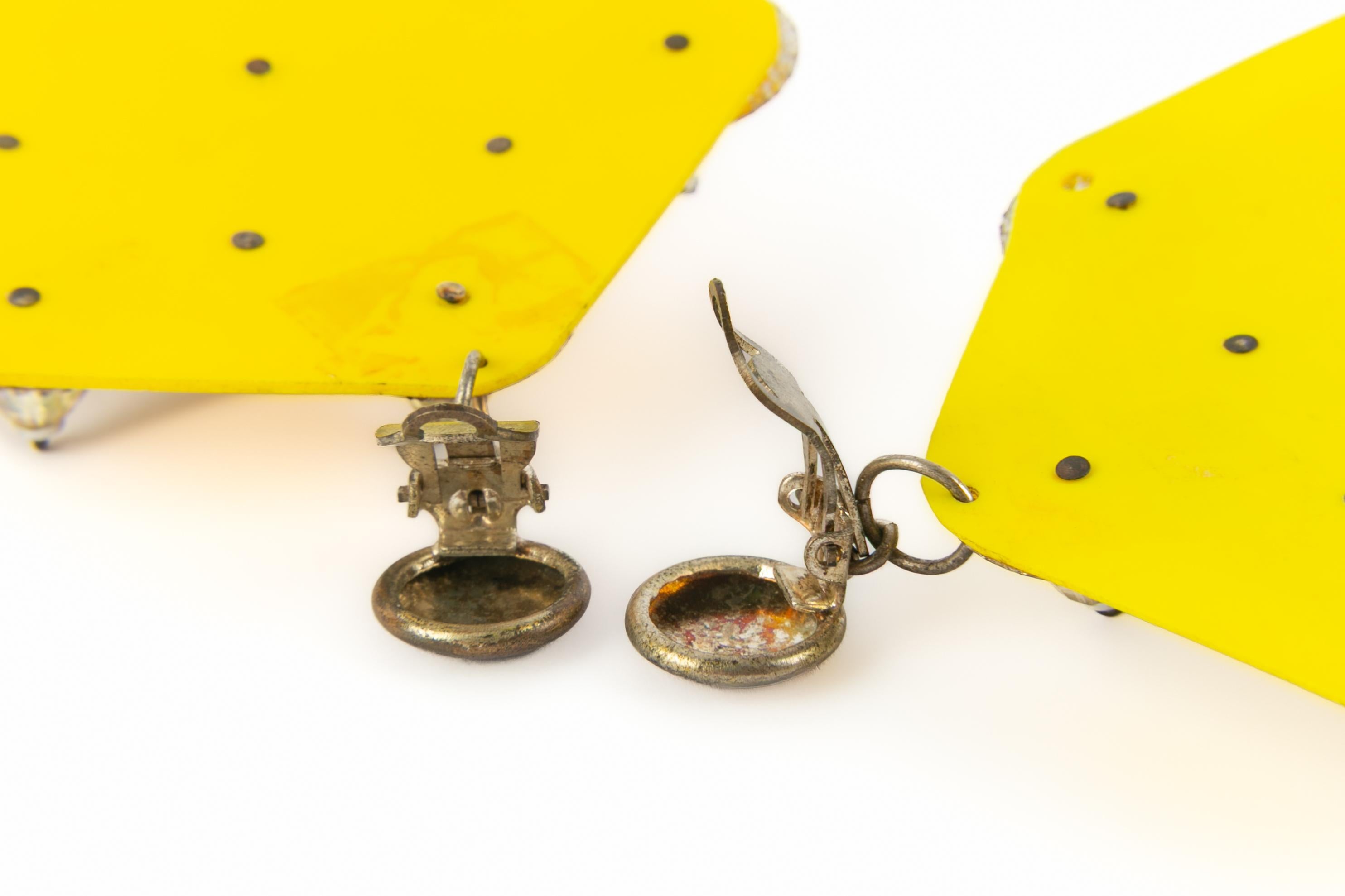 Paco Rabanne earrings Haute Couture circa 1965/67 For Sale 3
