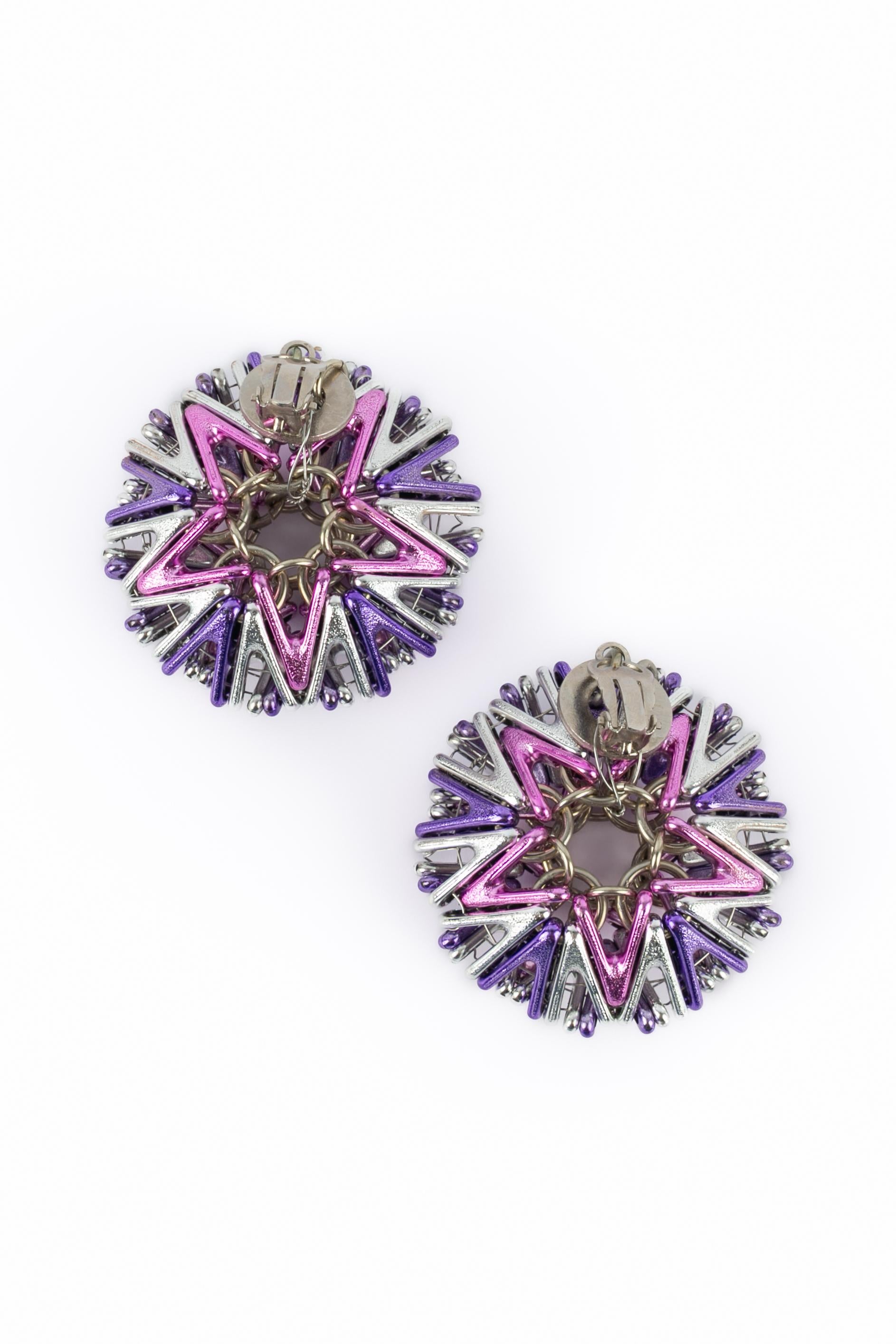 Pendientes Paco Rabanne Alta Costura Invierno 1994 en Excelente estado para la venta en SAINT-OUEN-SUR-SEINE, FR
