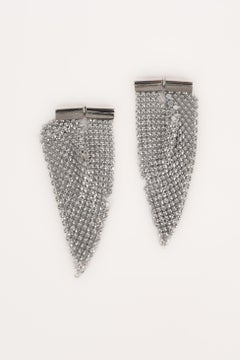 Paco Rabanne Earrings Made of Coat-of-Mail and Pink Rhinestones