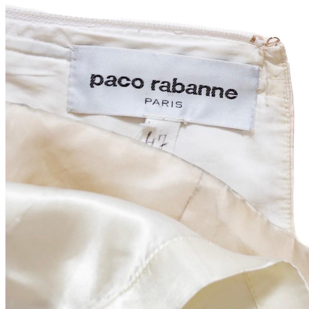 Paco Rabanne Blumen- und Perlenpailletten-Kettenhemd 3-teiliges Set im Angebot 13