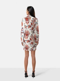 Paco Rabanne Floral Mock Neck Dress Size L