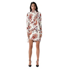 Paco Rabanne Floral Mock Neck Dress Size L
