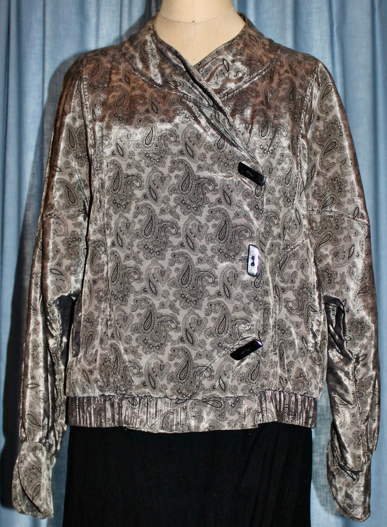 Paco Rabanne, France 2000 Silver Jacket In Good Condition For Sale In Sharon, CT