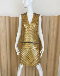 Paco Rabanne Gold Chain Cocktail Dress