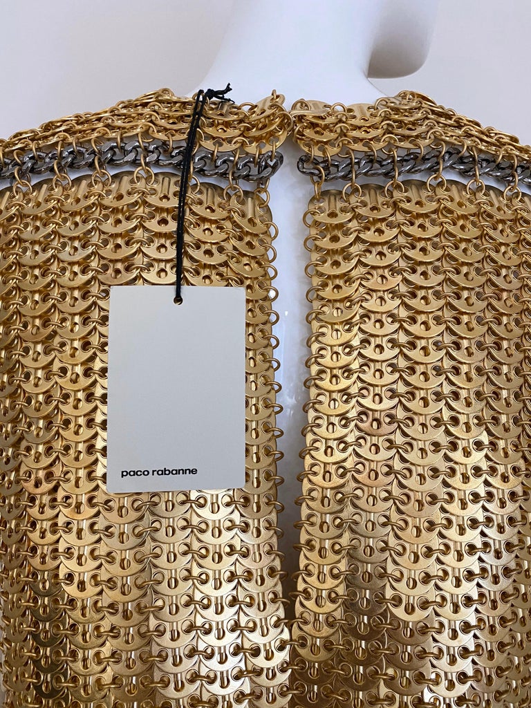 Paco Rabanne Gold Chain Cocktail Dress For Sale at 1stDibs paco