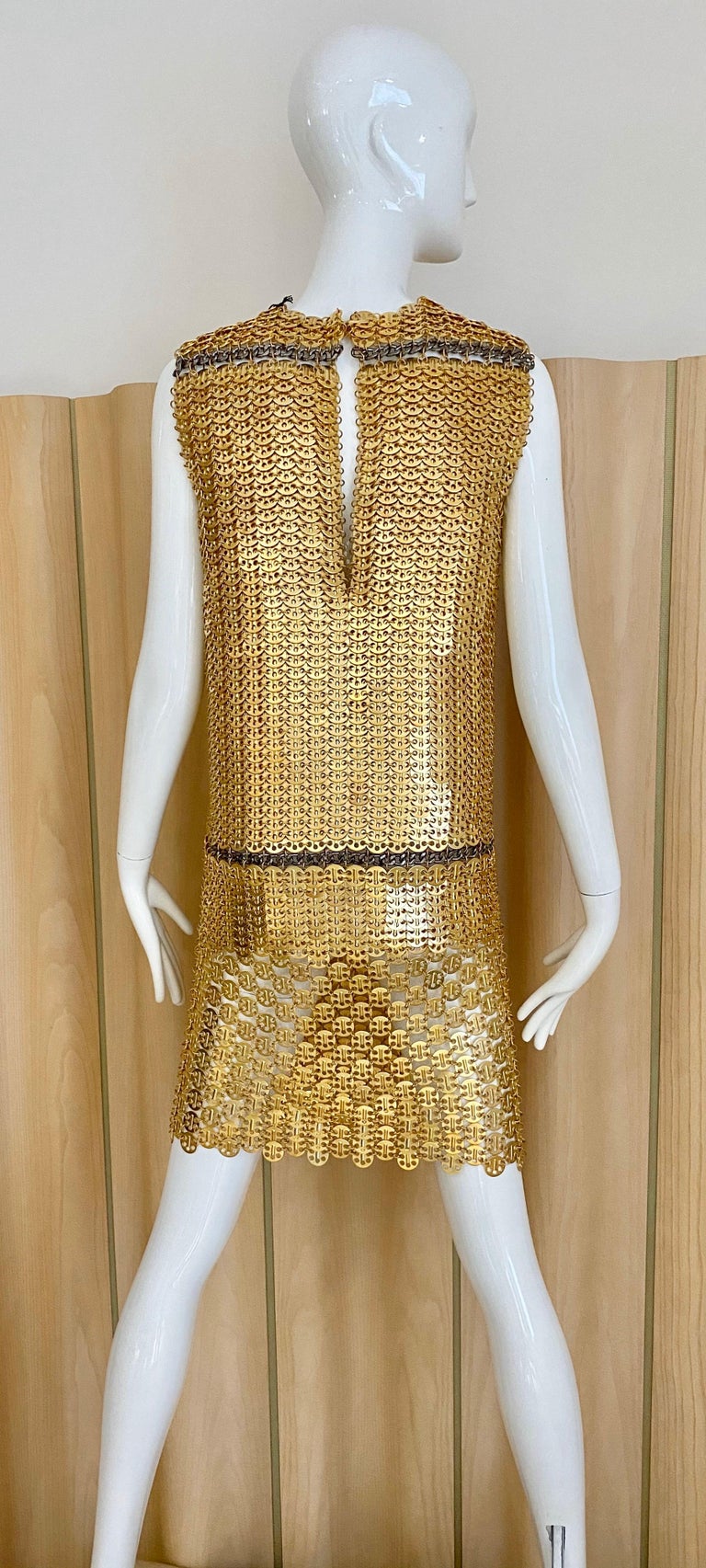 Paco Rabanne Gold Chain Cocktail Dress For Sale at 1stDibs paco
