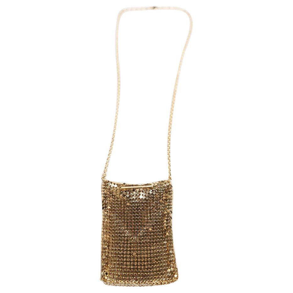 Paco Rabanne Gold Chainmail Pocket Necklace