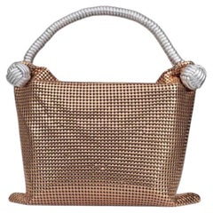 Paco Rabanne Gold Metal Shoulder Bag with Leather Lining, Never Worn