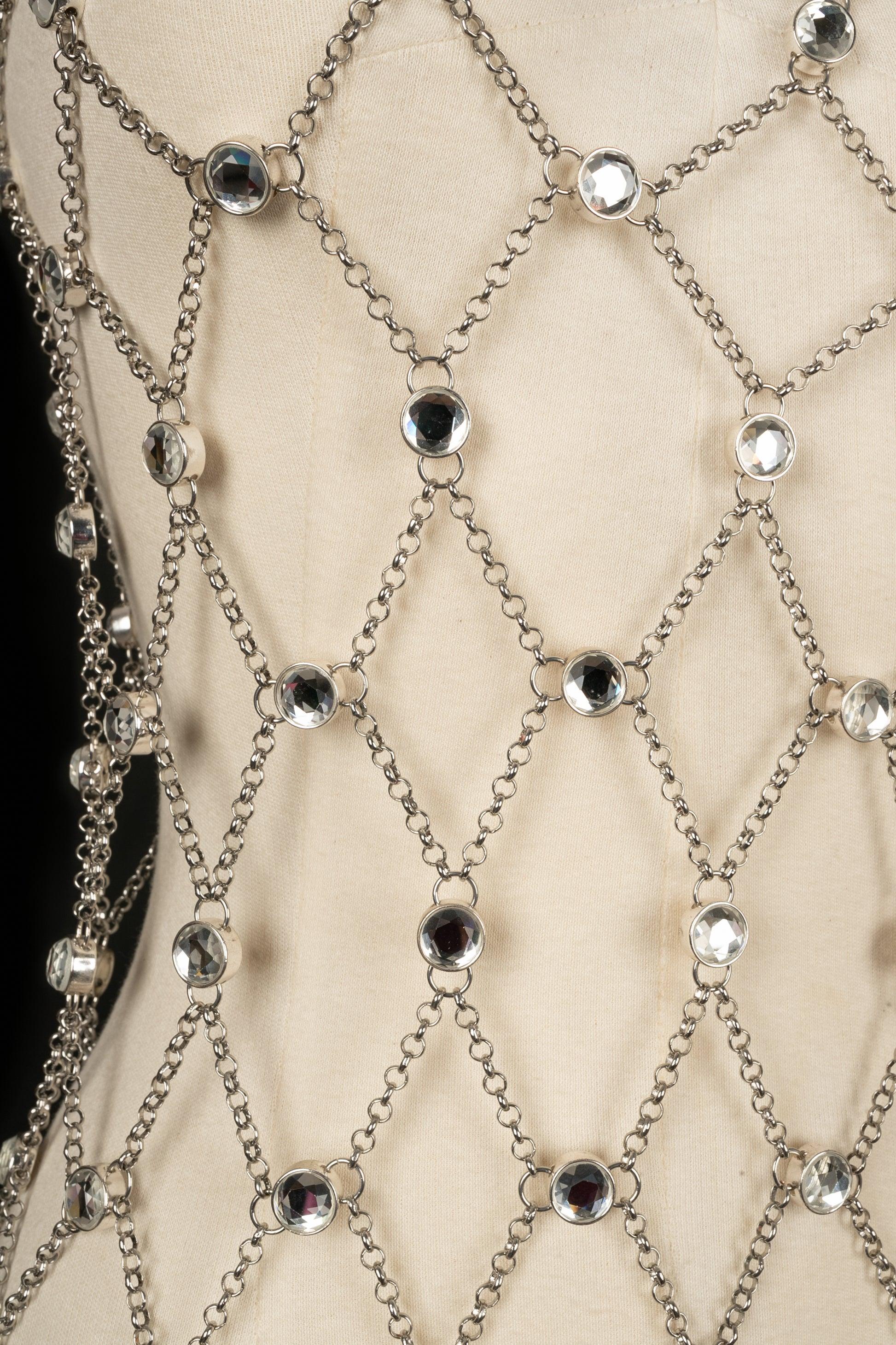 De las mujeres Vestido Paco Rabanne Cadena Metálica Dorada