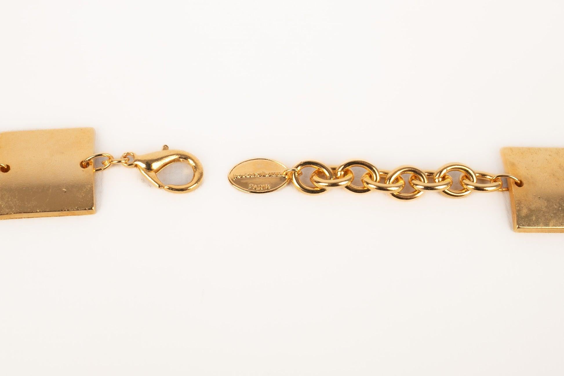 Paco Rabanne Golden Necklace Made of Articulated Plates For Sale 2