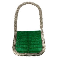 Paco Rabanne sac en cuir vert