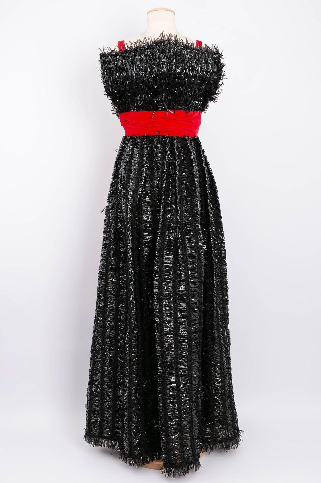 Paco Rabanne - Robe noire haute couture, collection automne 1988 Pour femmes en vente