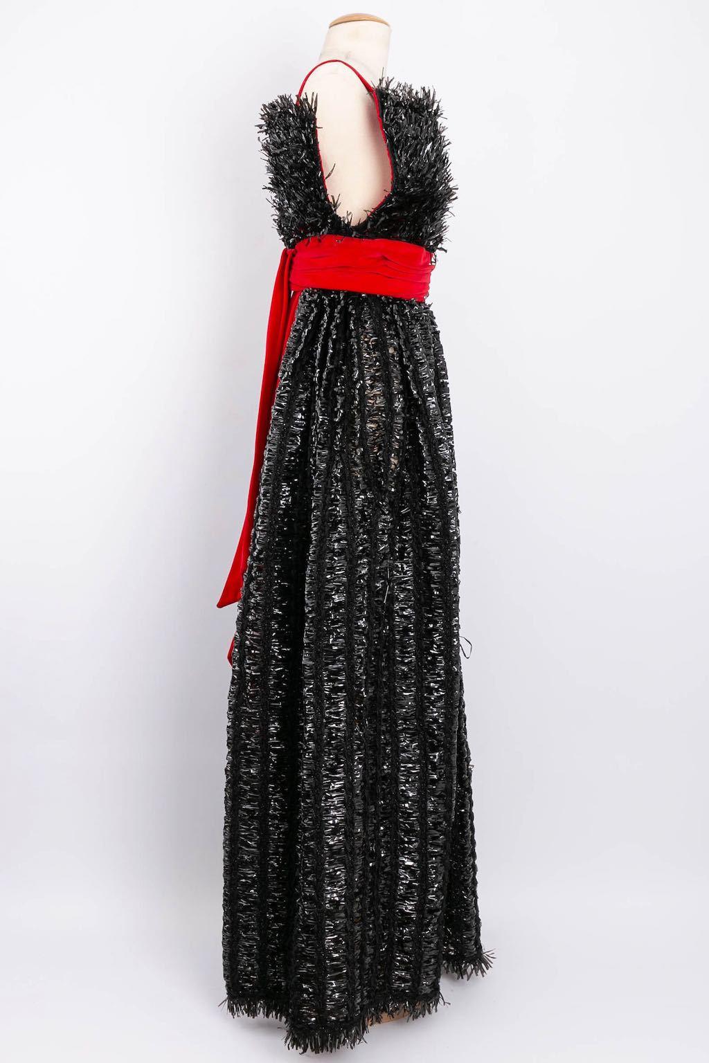 Paco Rabanne - Robe noire haute couture, collection automne 1988 en vente 1