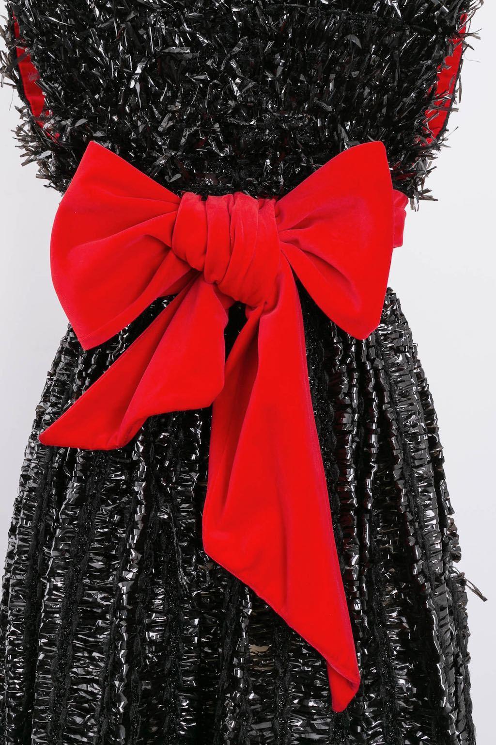 Paco Rabanne - Robe noire haute couture, collection automne 1988 en vente 2