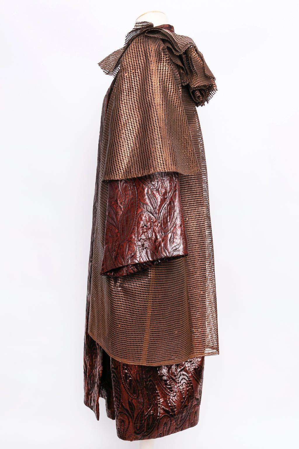 Paco Rabanne Haute Couture Coat in Textured Canvas For Sale at 1stDibs