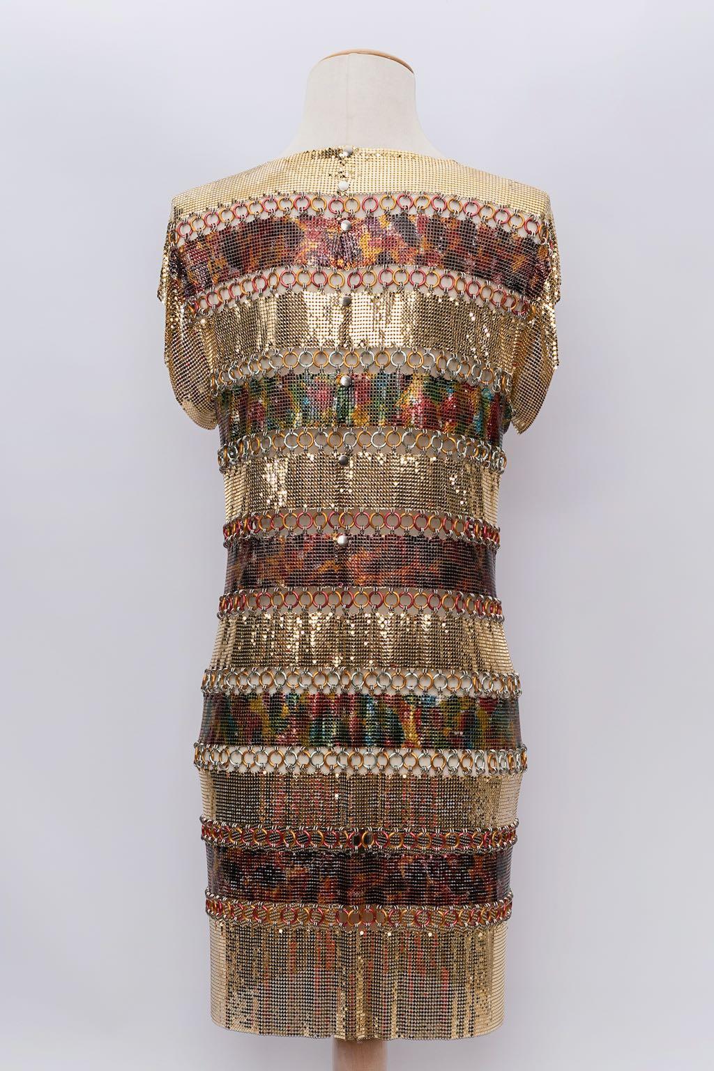 Women's Paco Rabanne Haute Couture Knit Dress, Size 36FR For Sale