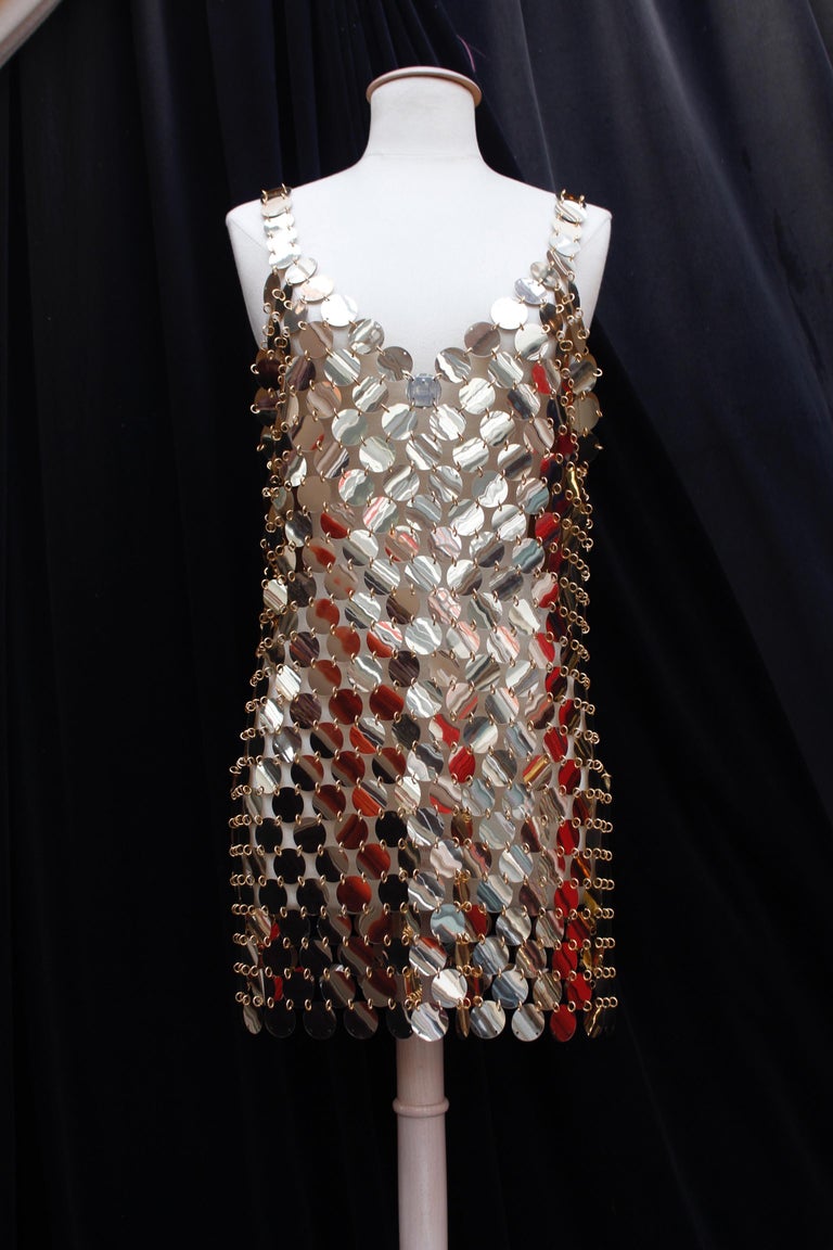 Paco Rabanne iconic golden chips dress in kit form, 1995’s For Sale at ...