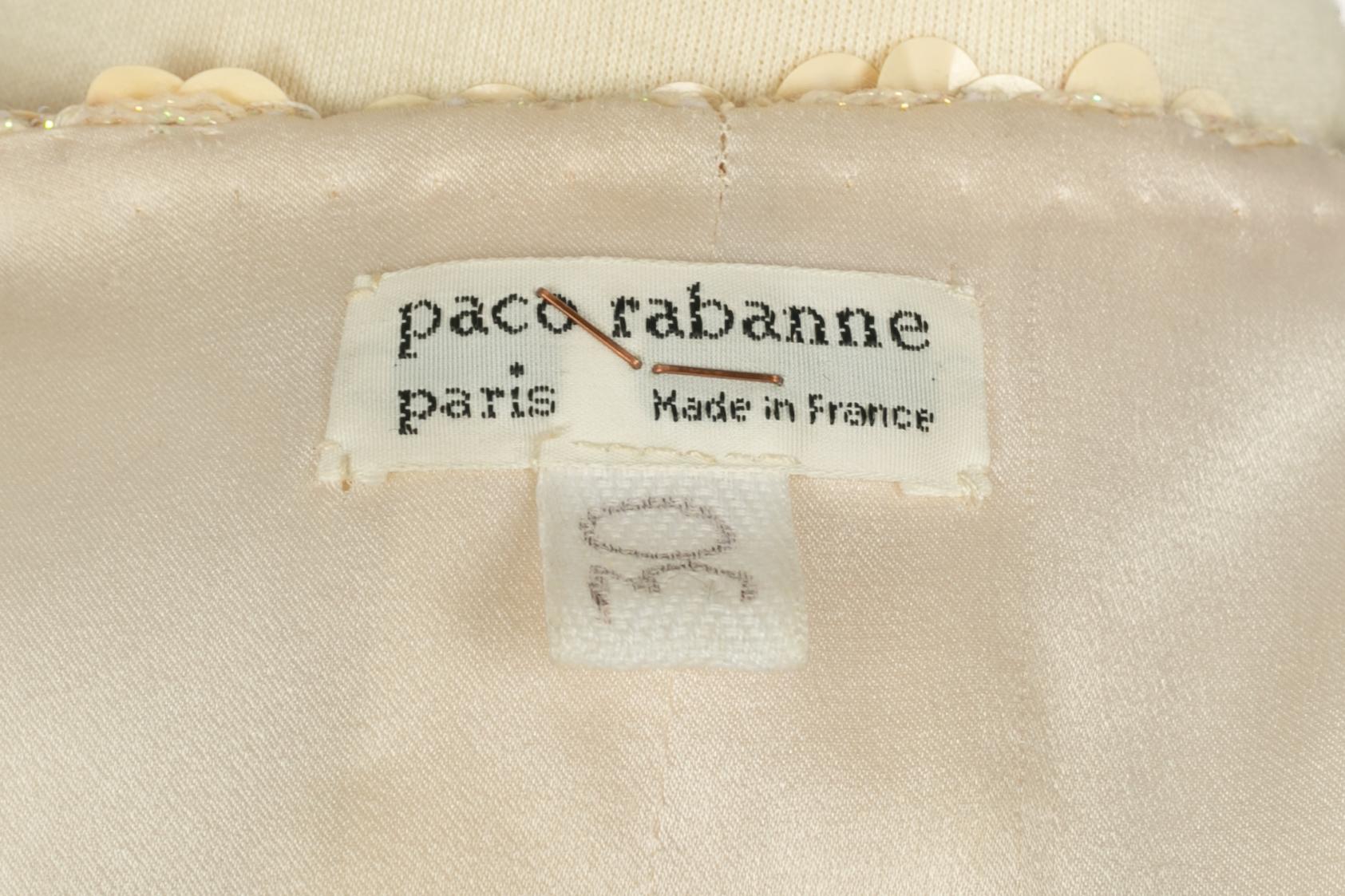 Veste Paco Rabanne Haute Couture été 1989 en vente 4