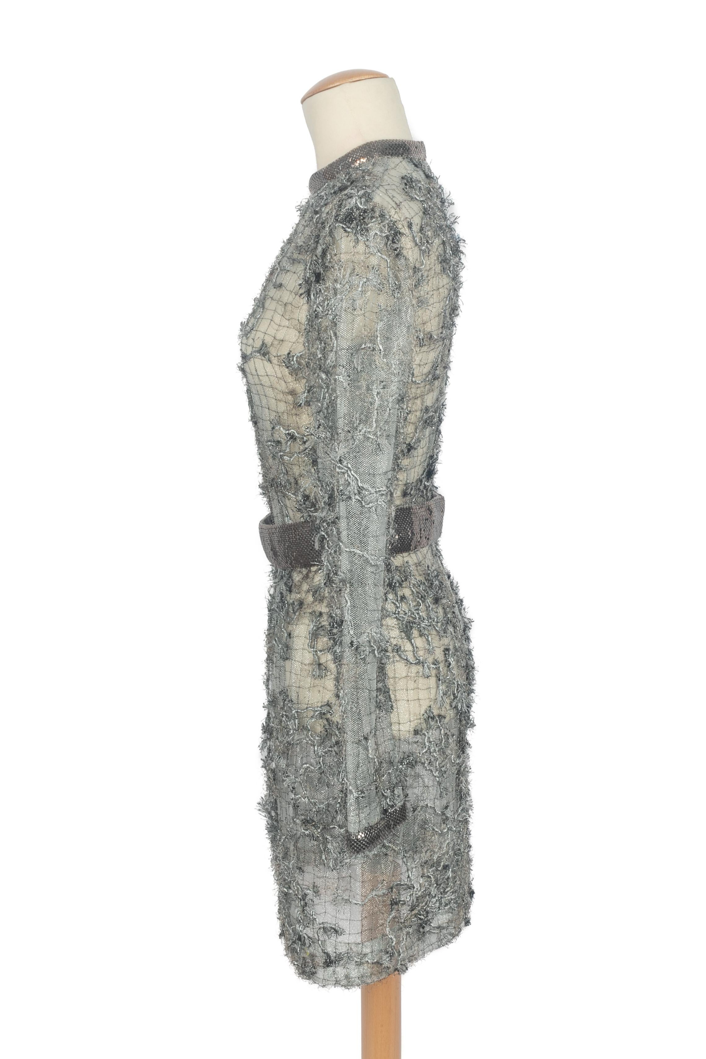 Paco Rabanne Spitzenkleid 1990er Jahre im Angebot 2