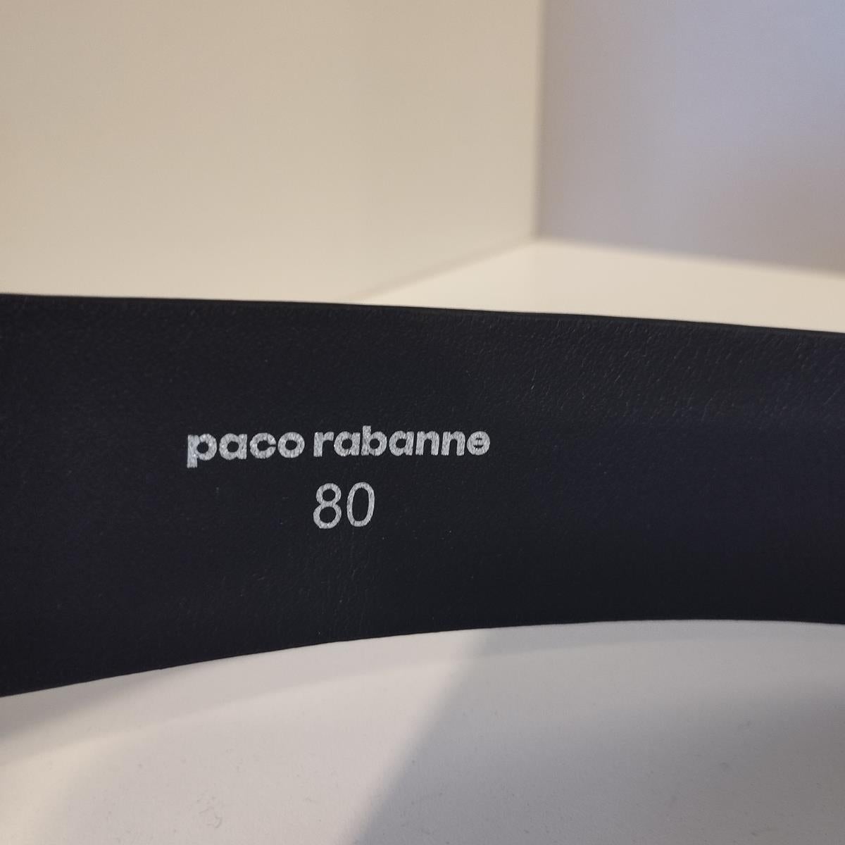 Paco Rabanne Leather and Steel Belt 80 2