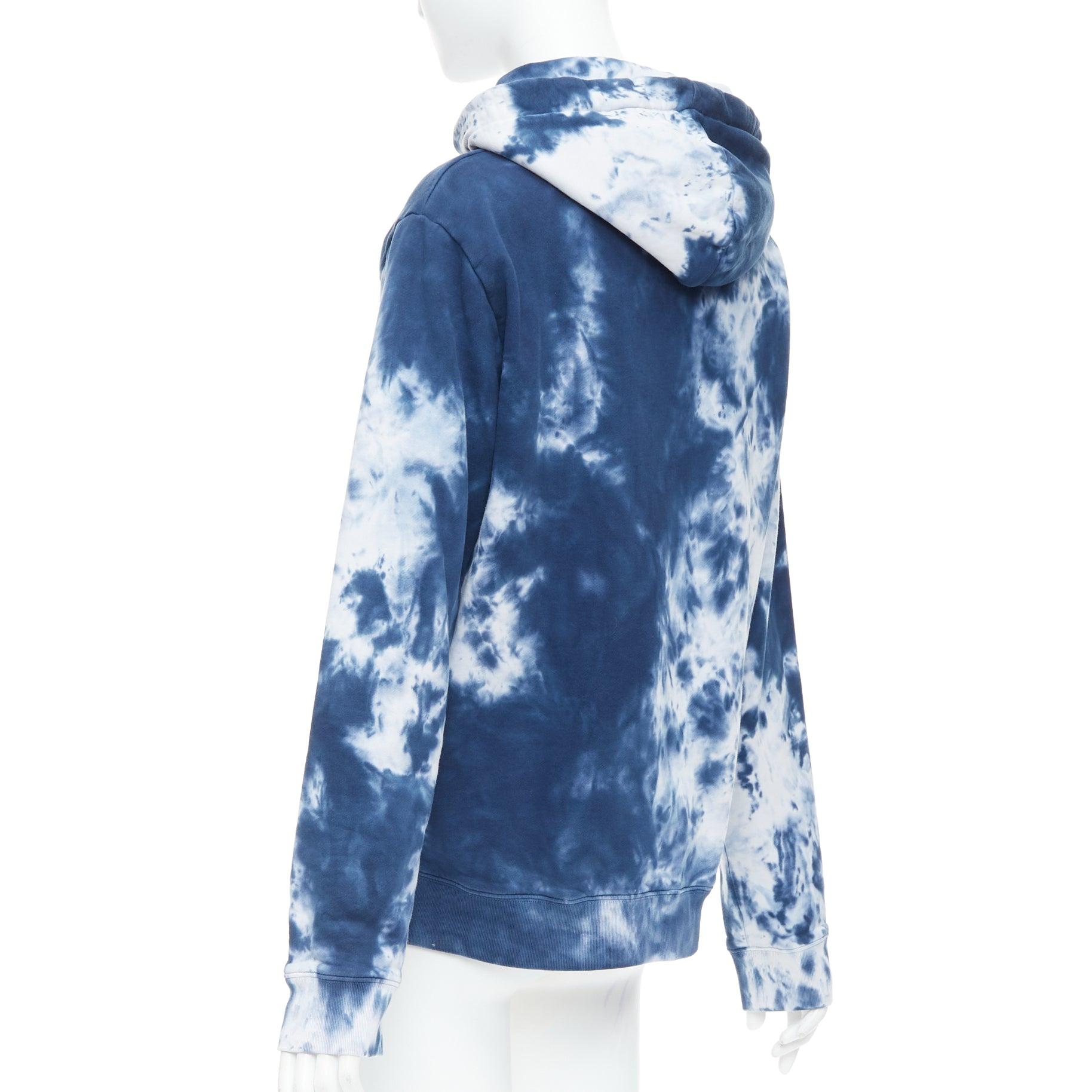 PACO RABANNE Lose Yourself blue cotton tie dye hoodie S For Sale 1