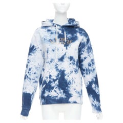 PACO RABANNE Lose Yourself blue cotton tie dye hoodie S