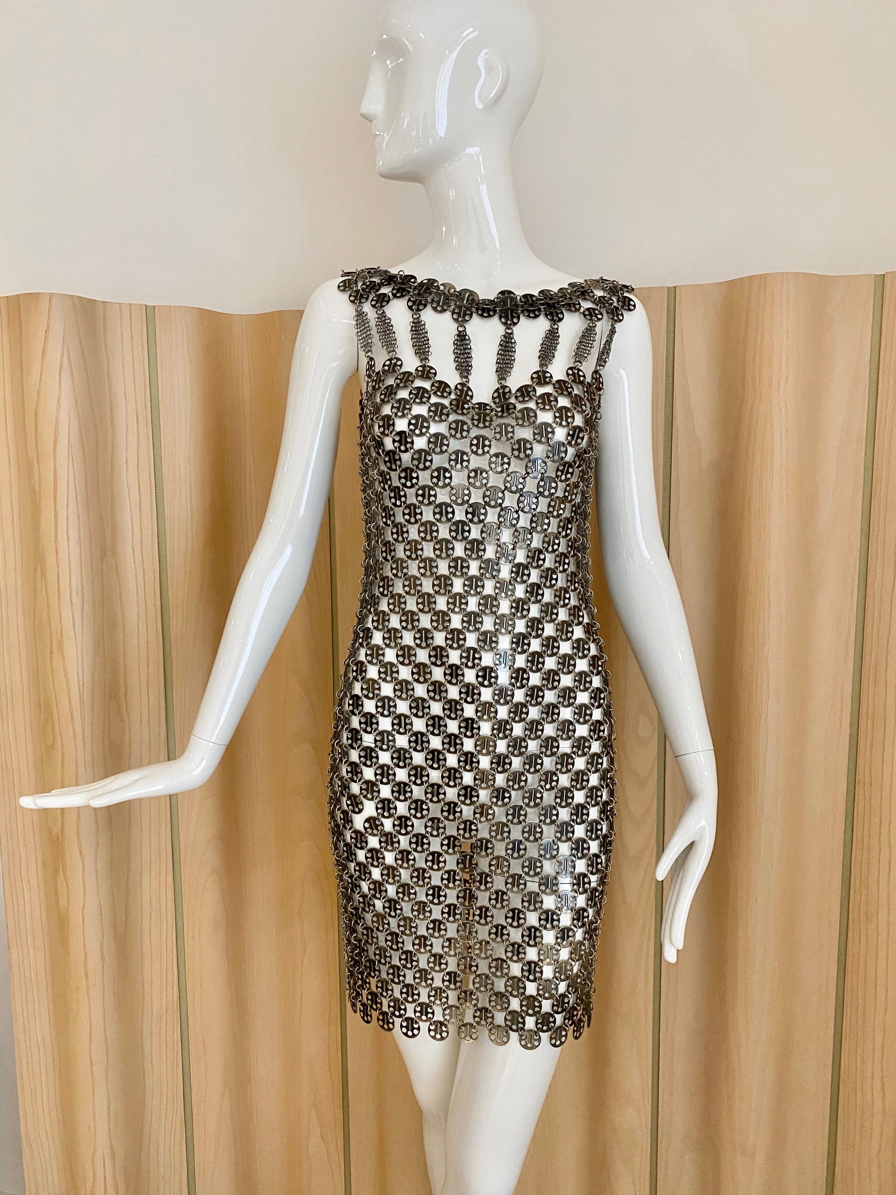 Rare Paco Rabanne Runway cocktail dress. 
Fit size 4
** Dress weigh around 8lb