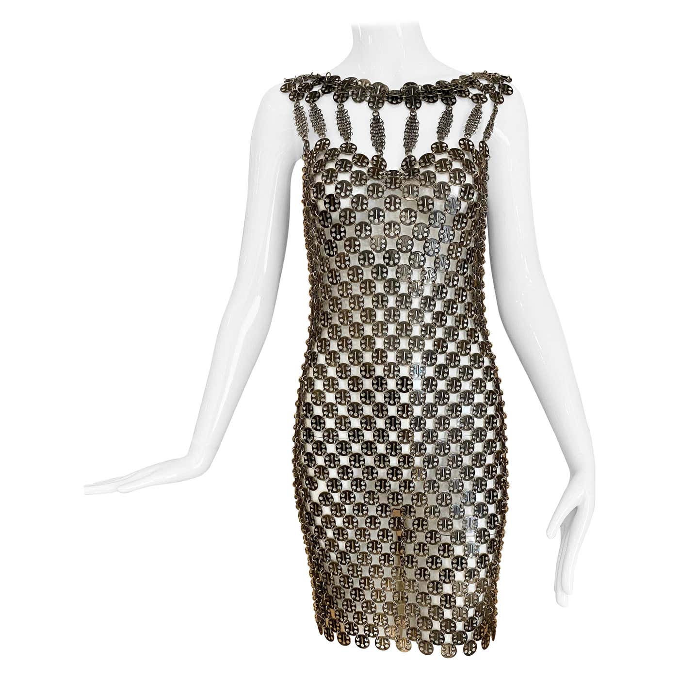 Paco Rabanne Metal Disc Cocktail Dress For Sale at 1stDibs | paco ...