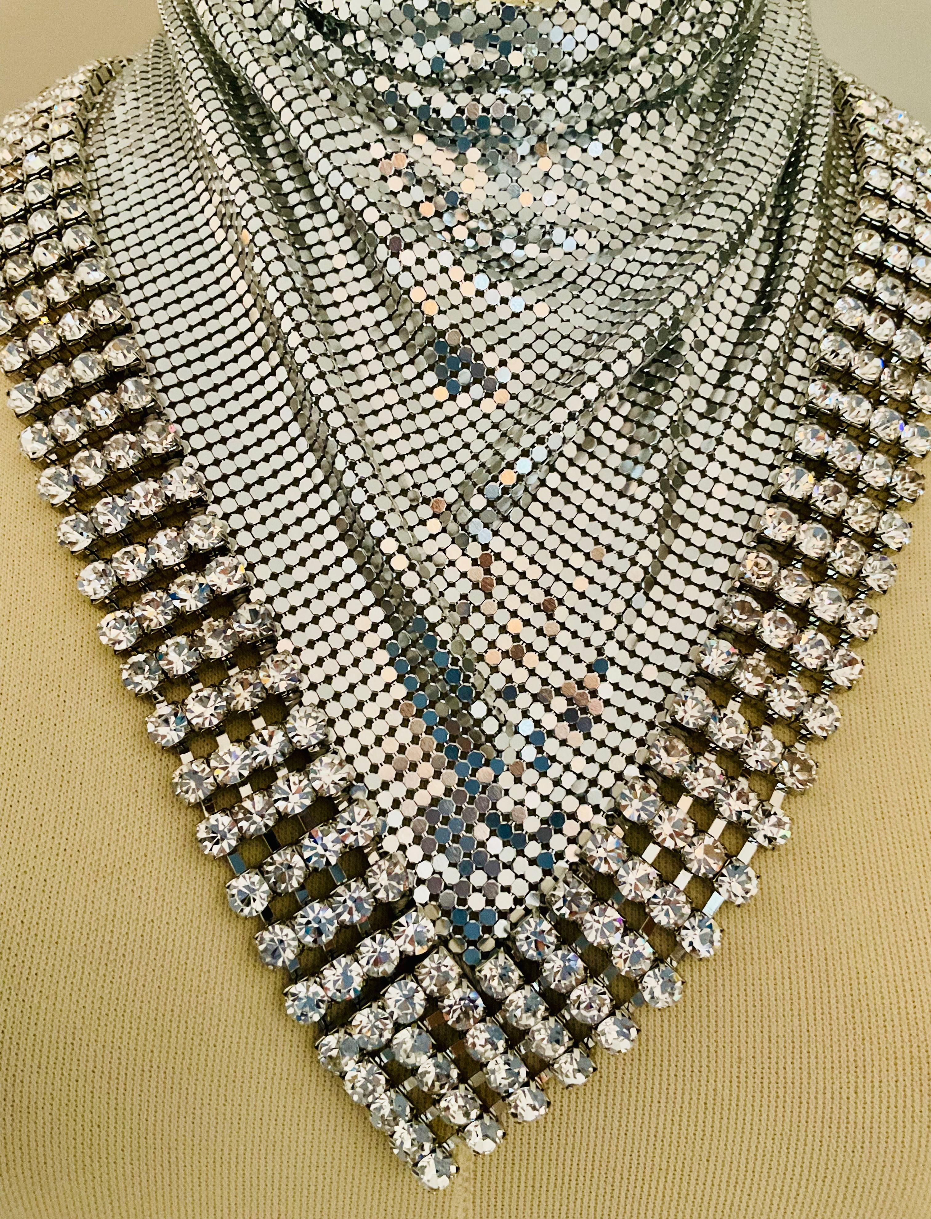 Paco Rabanne Bufanda Triángulo Malla Metálica Pedrería Coleccionistas en venta 8