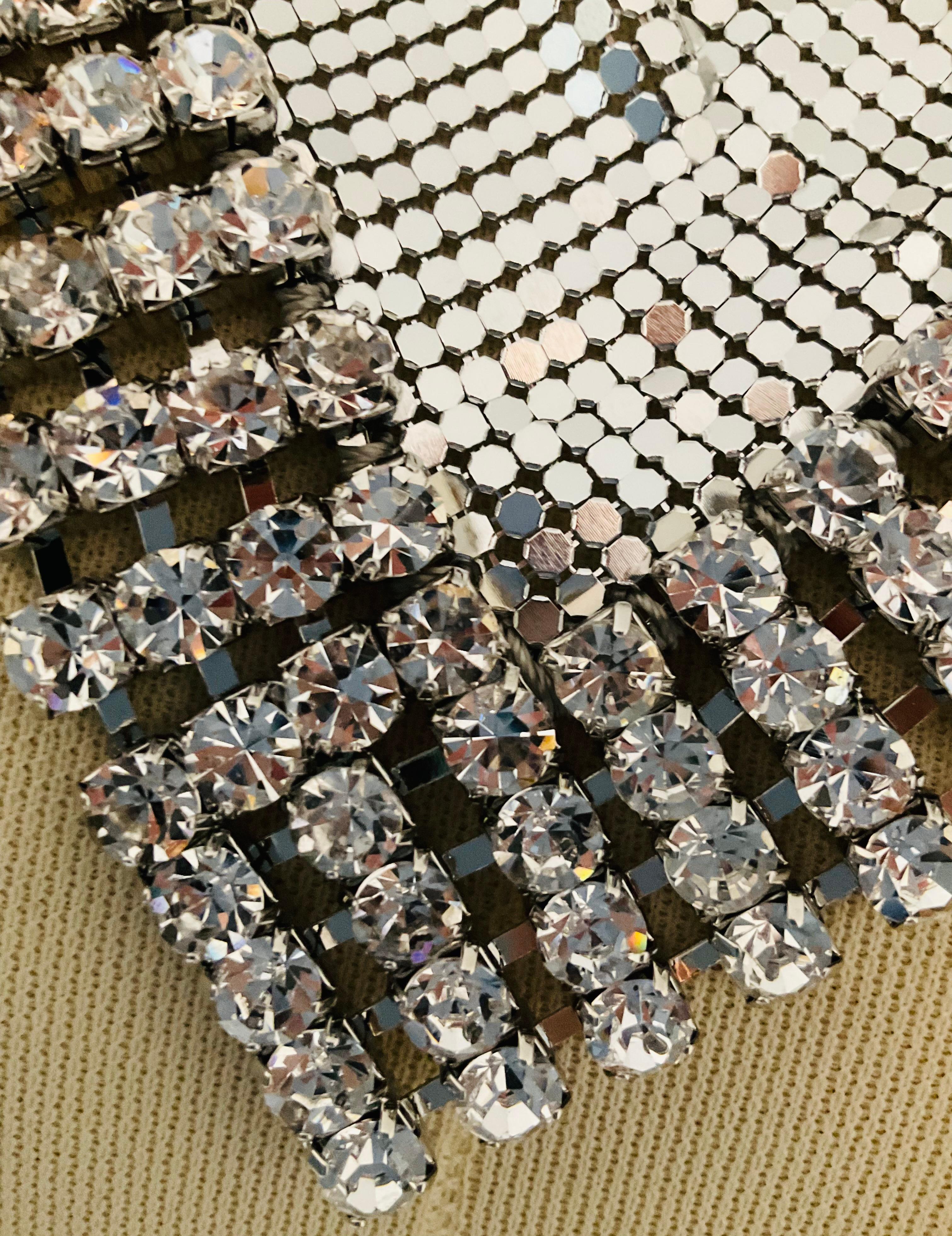 Femenino o masculino Paco Rabanne Bufanda Triángulo Malla Metálica Pedrería Coleccionistas en venta